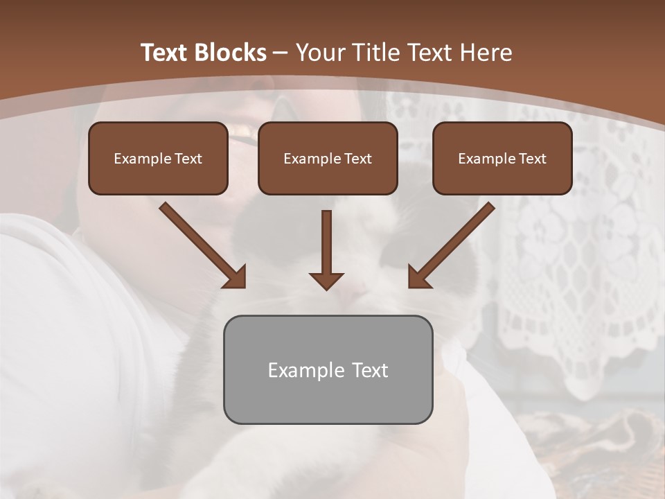 A Woman Is Holding A Cat In Her Arms PowerPoint Template