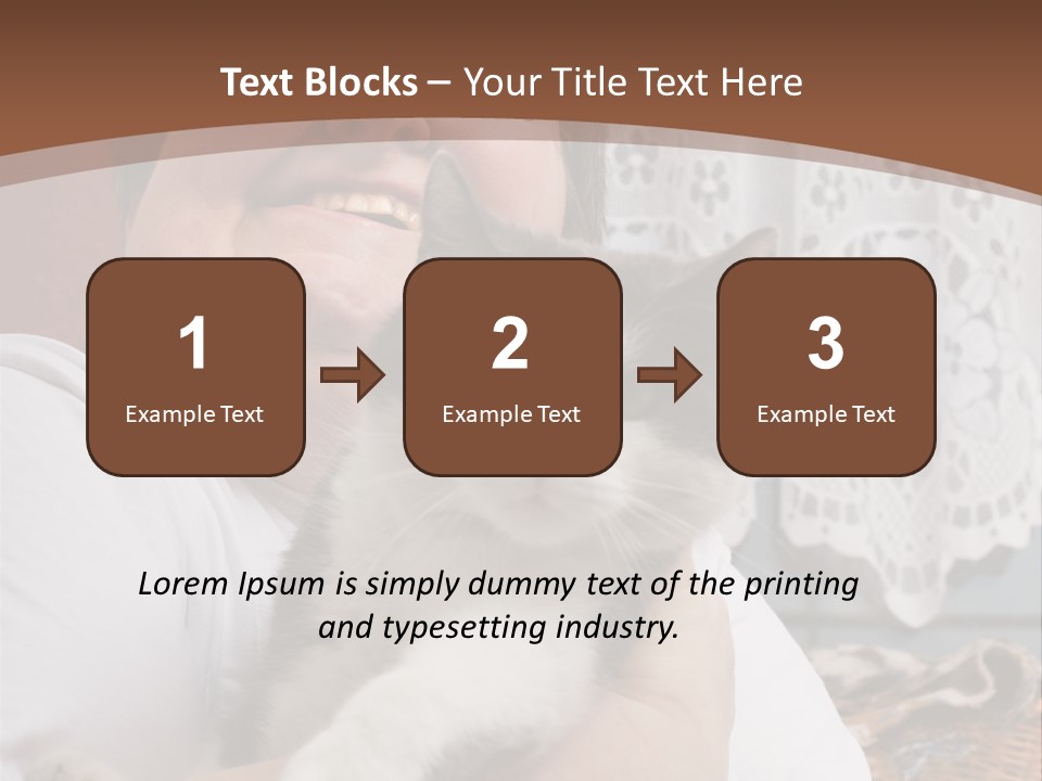 A Woman Is Holding A Cat In Her Arms PowerPoint Template