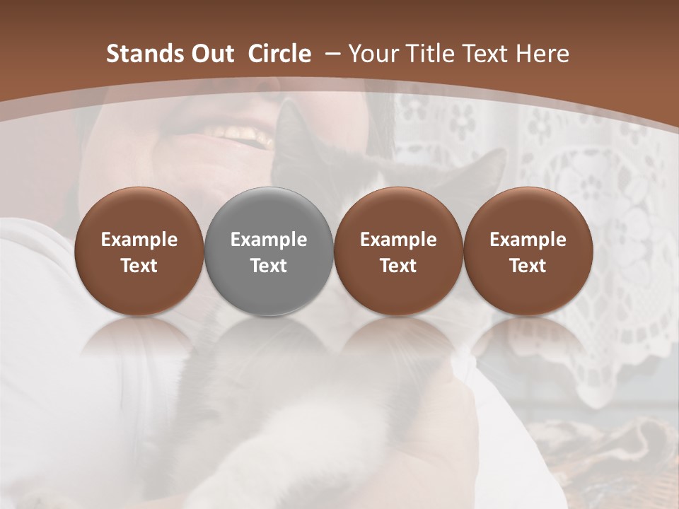 A Woman Is Holding A Cat In Her Arms PowerPoint Template