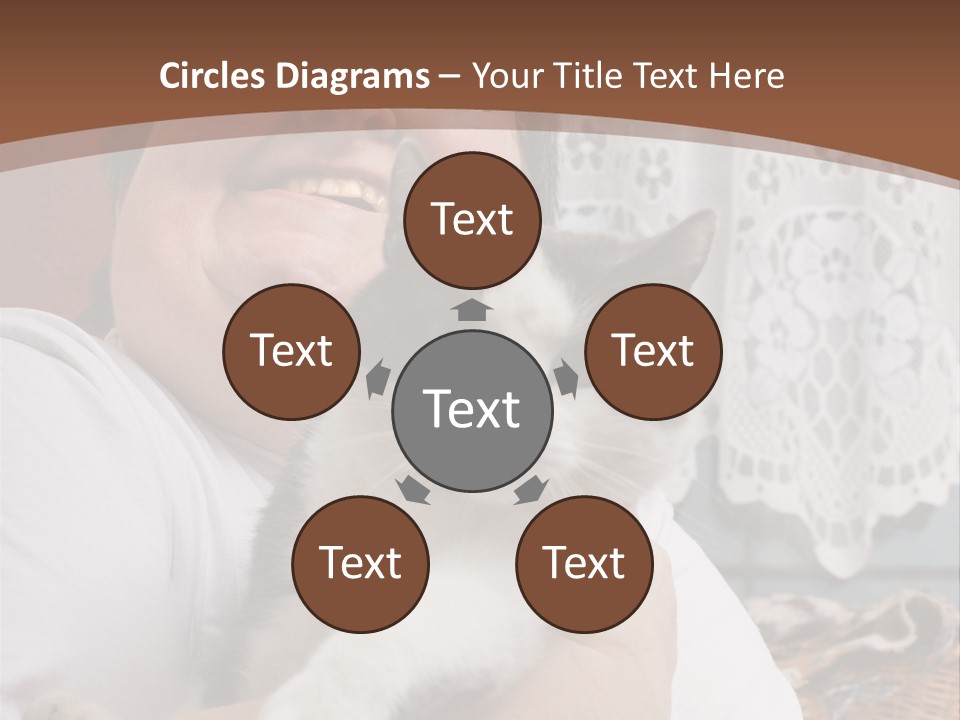 A Woman Is Holding A Cat In Her Arms PowerPoint Template