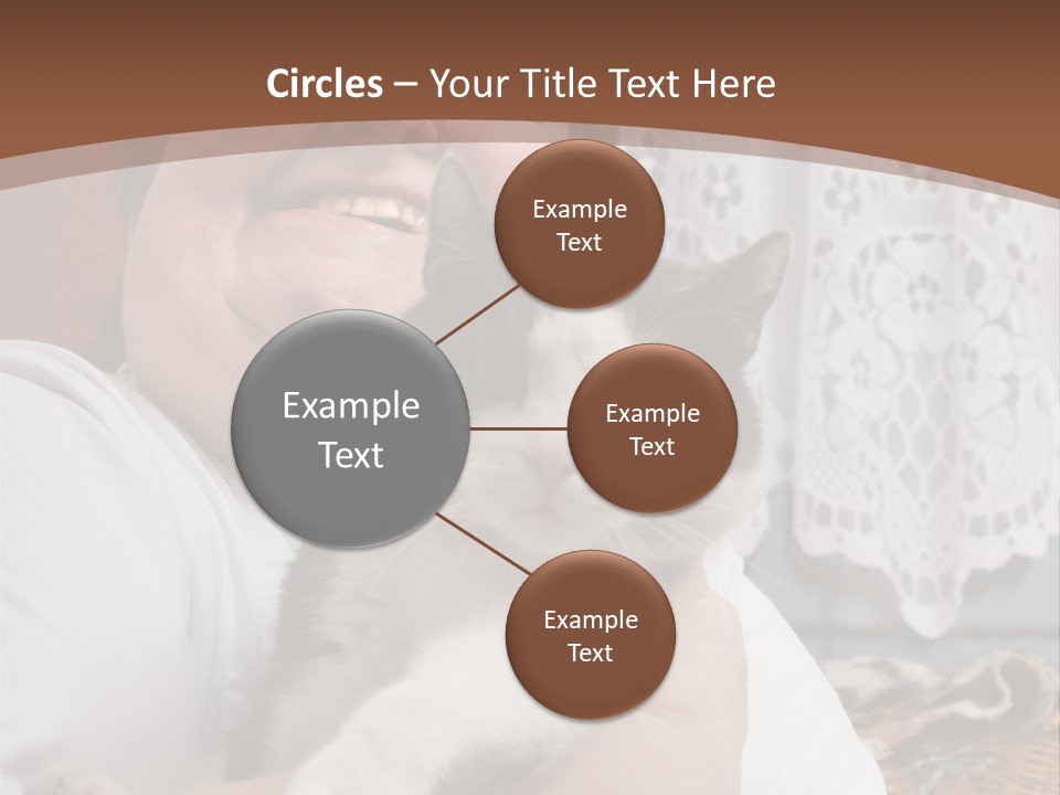 A Woman Is Holding A Cat In Her Arms PowerPoint Template