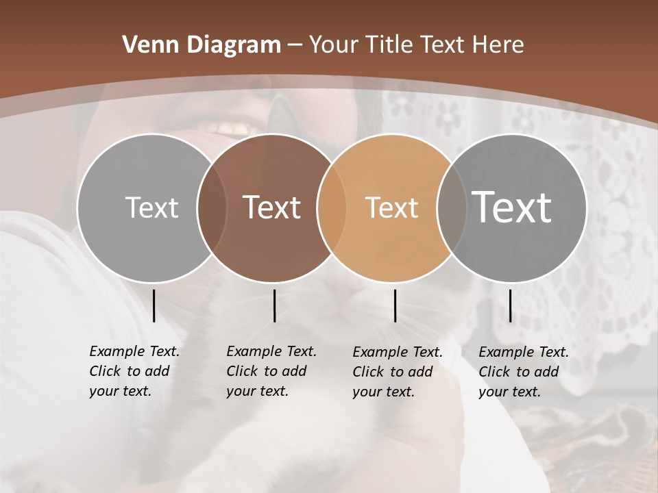 A Woman Is Holding A Cat In Her Arms PowerPoint Template