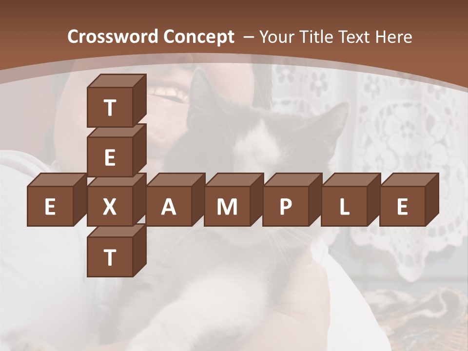 A Woman Is Holding A Cat In Her Arms PowerPoint Template