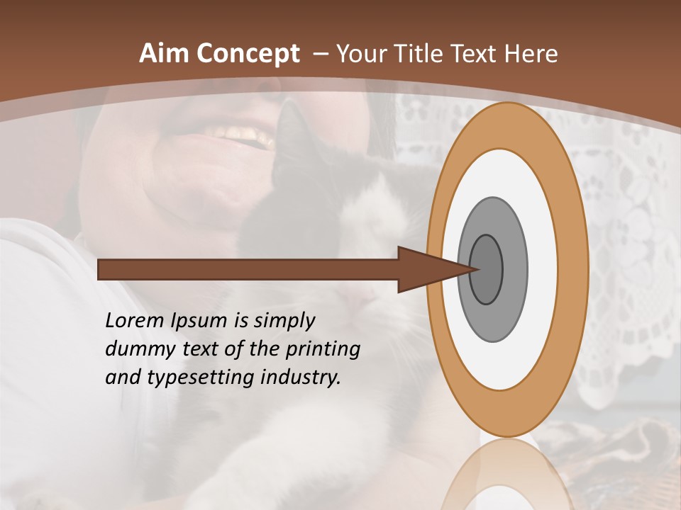 A Woman Is Holding A Cat In Her Arms PowerPoint Template