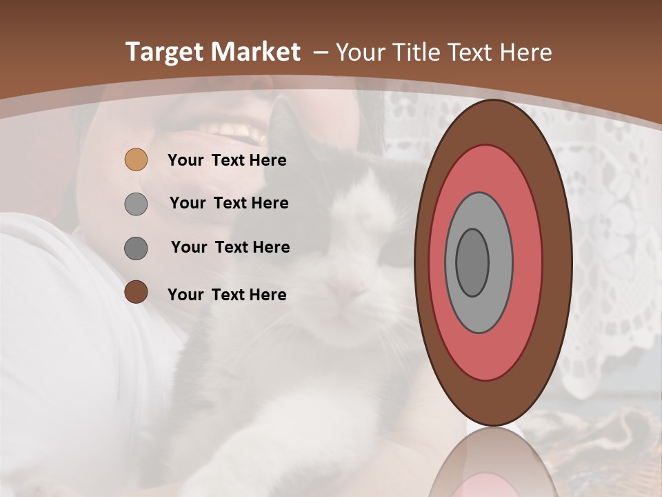 A Woman Is Holding A Cat In Her Arms PowerPoint Template