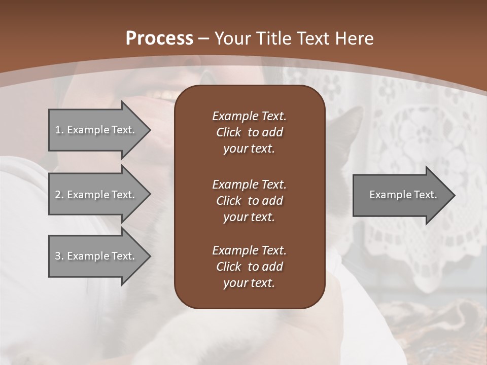 A Woman Is Holding A Cat In Her Arms PowerPoint Template