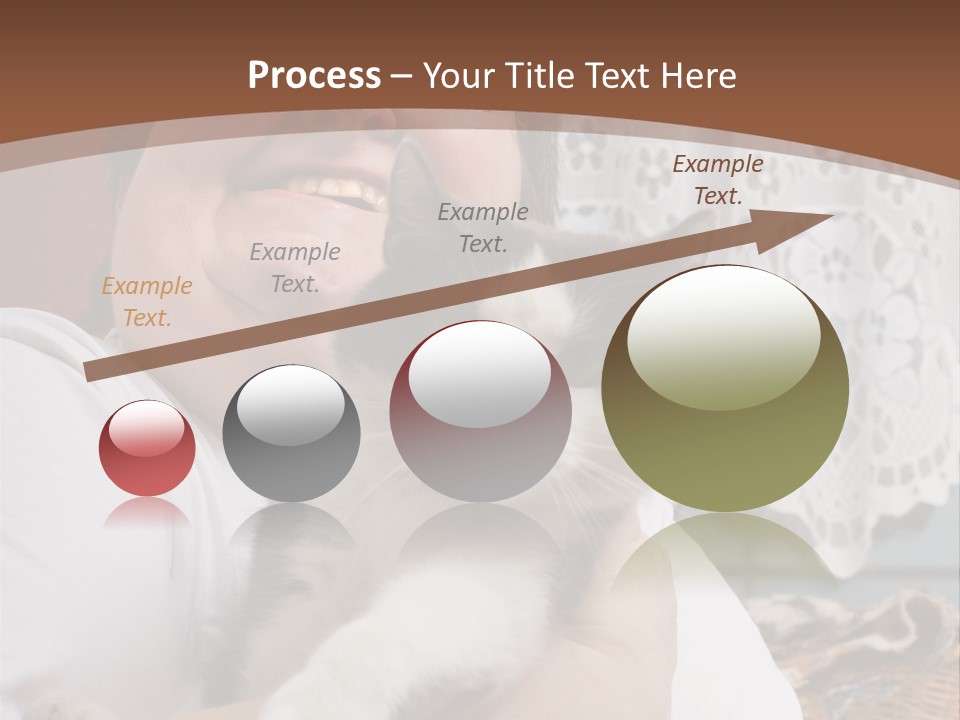 A Woman Is Holding A Cat In Her Arms PowerPoint Template