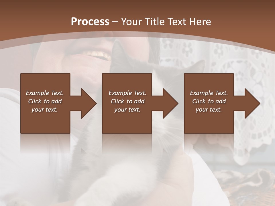 A Woman Is Holding A Cat In Her Arms PowerPoint Template