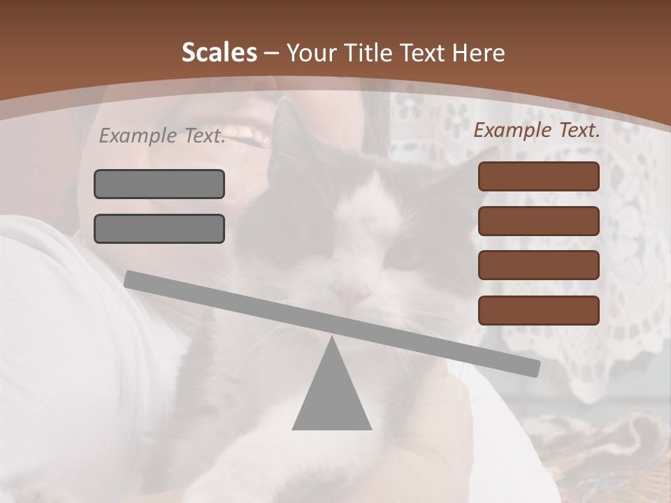 A Woman Is Holding A Cat In Her Arms PowerPoint Template