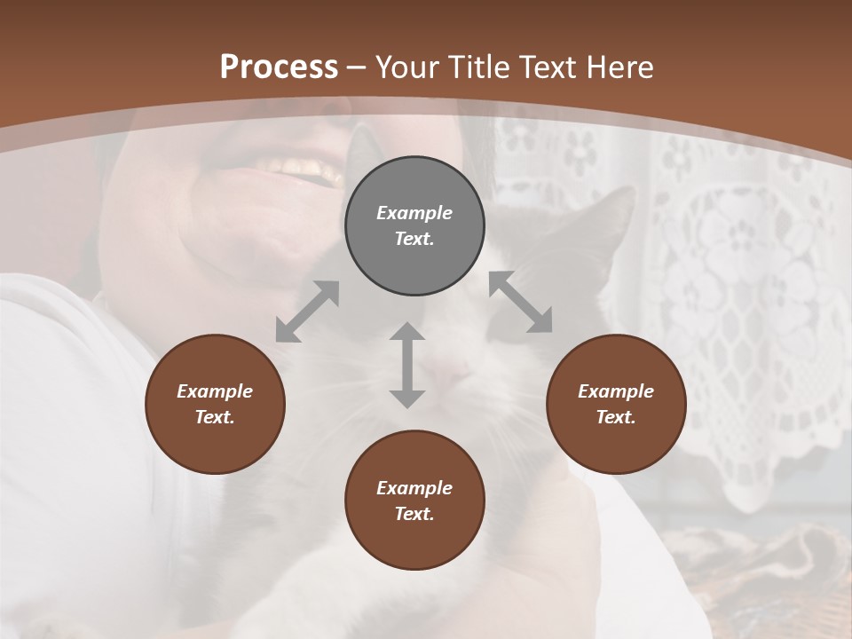 A Woman Is Holding A Cat In Her Arms PowerPoint Template