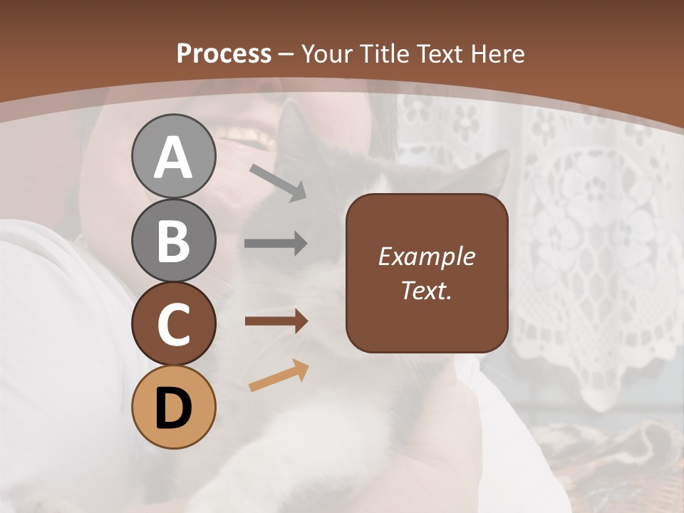 A Woman Is Holding A Cat In Her Arms PowerPoint Template