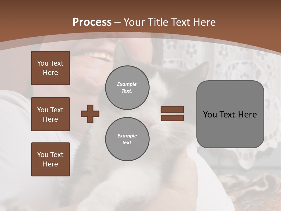 A Woman Is Holding A Cat In Her Arms PowerPoint Template