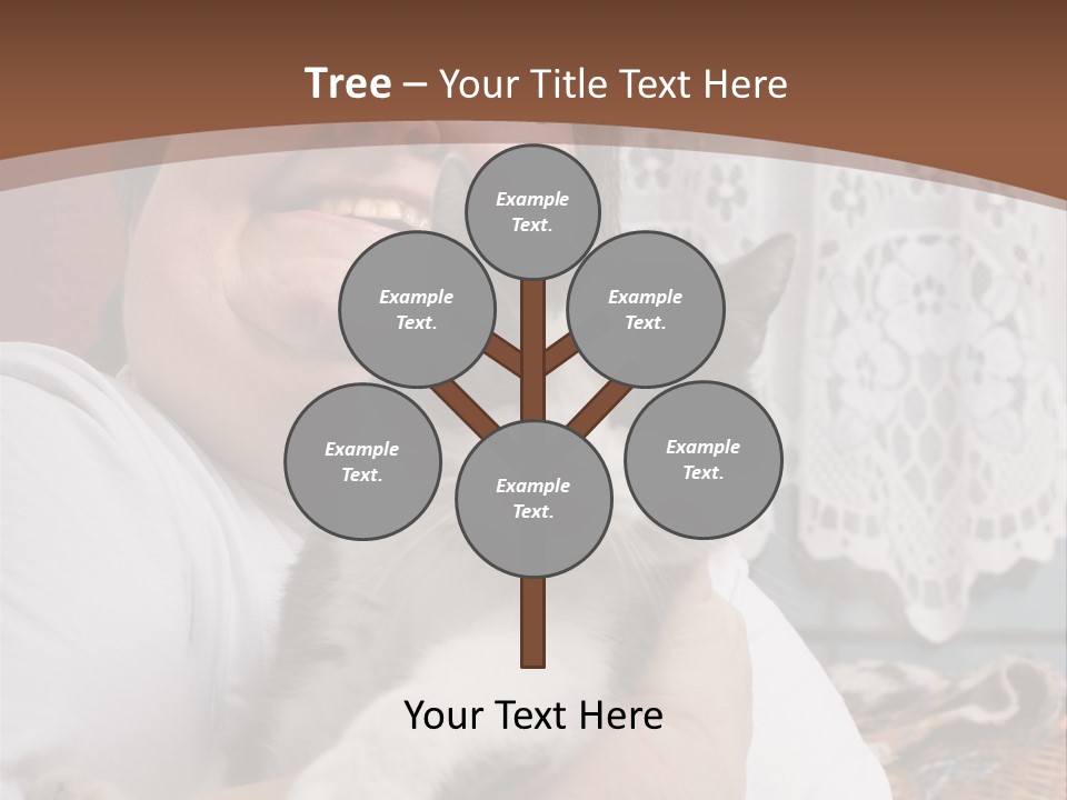 A Woman Is Holding A Cat In Her Arms PowerPoint Template