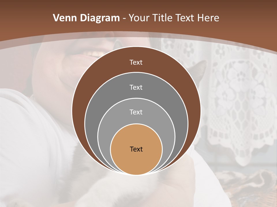 A Woman Is Holding A Cat In Her Arms PowerPoint Template