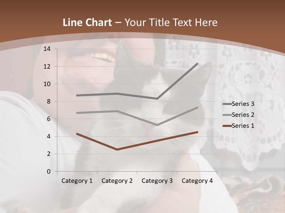 A Woman Is Holding A Cat In Her Arms PowerPoint Template