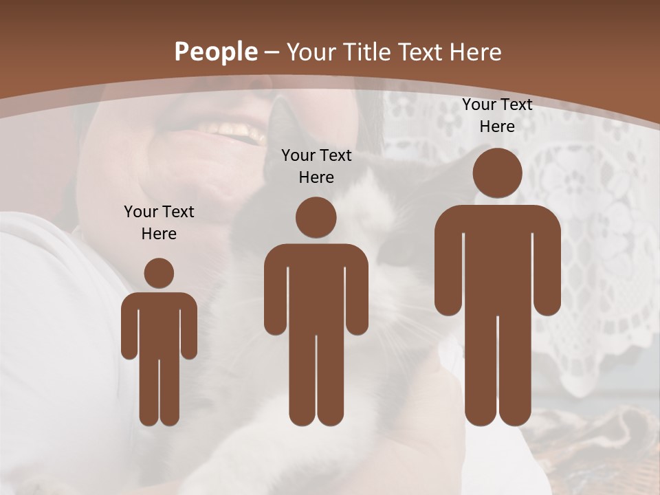 A Woman Is Holding A Cat In Her Arms PowerPoint Template