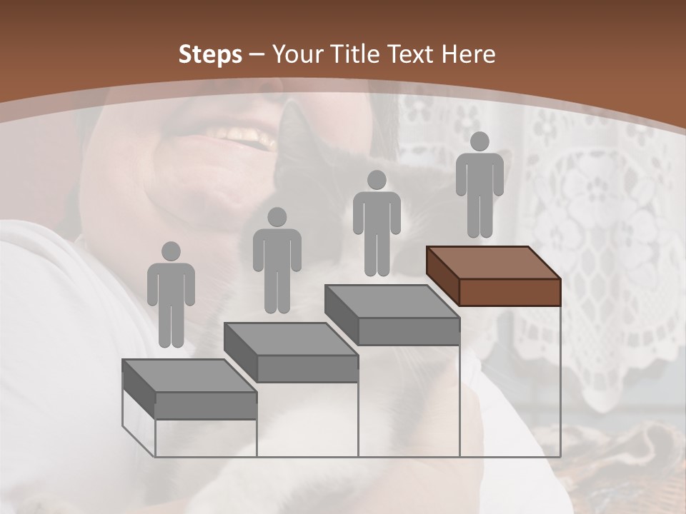 A Woman Is Holding A Cat In Her Arms PowerPoint Template