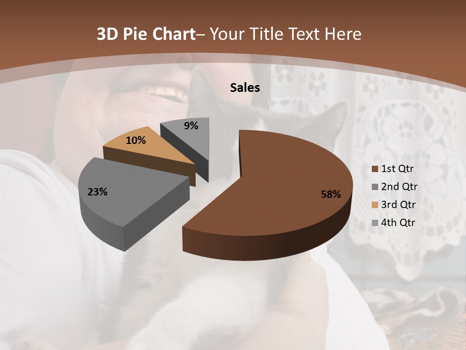 A Woman Is Holding A Cat In Her Arms PowerPoint Template