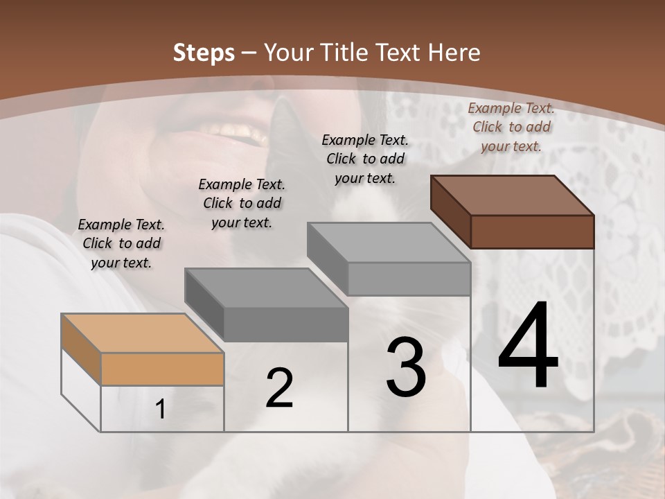 A Woman Is Holding A Cat In Her Arms PowerPoint Template