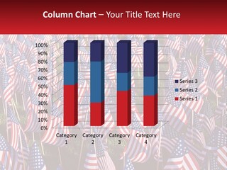 A Field Full Of American Flags With A Name Of Presentation PowerPoint Template