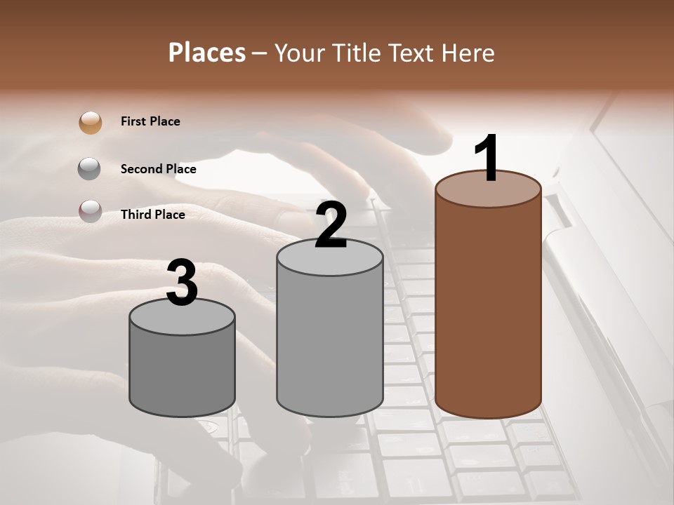 A Person Typing On A Laptop With Their Hands PowerPoint Template