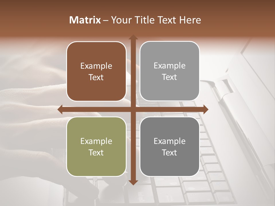 A Person Typing On A Laptop With Their Hands PowerPoint Template