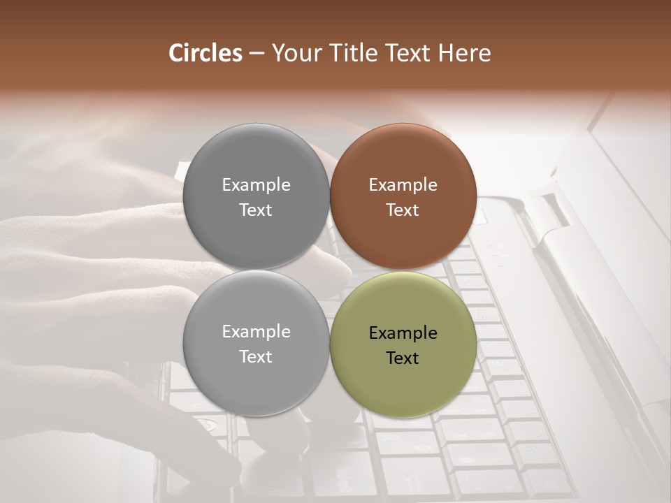 A Person Typing On A Laptop With Their Hands PowerPoint Template