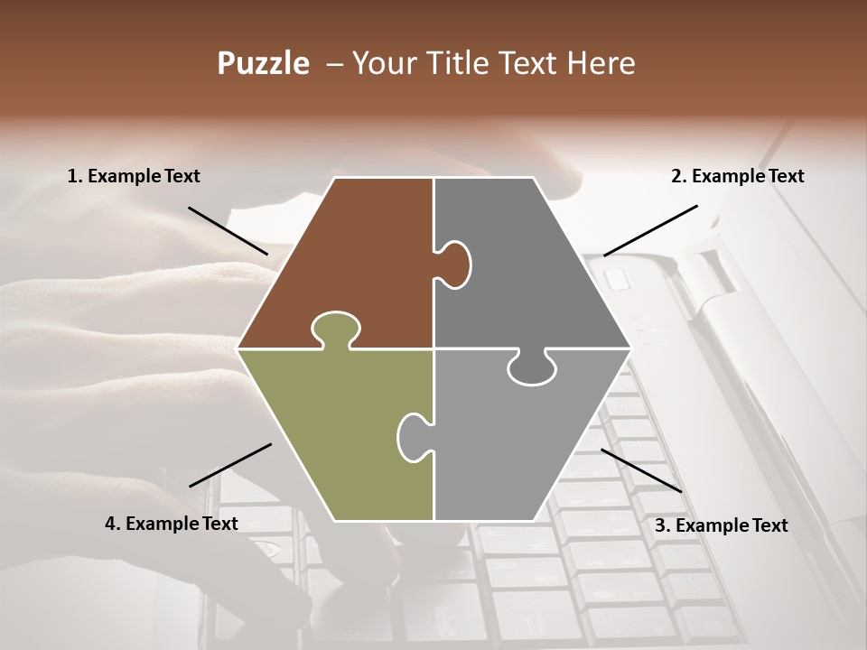 A Person Typing On A Laptop With Their Hands PowerPoint Template