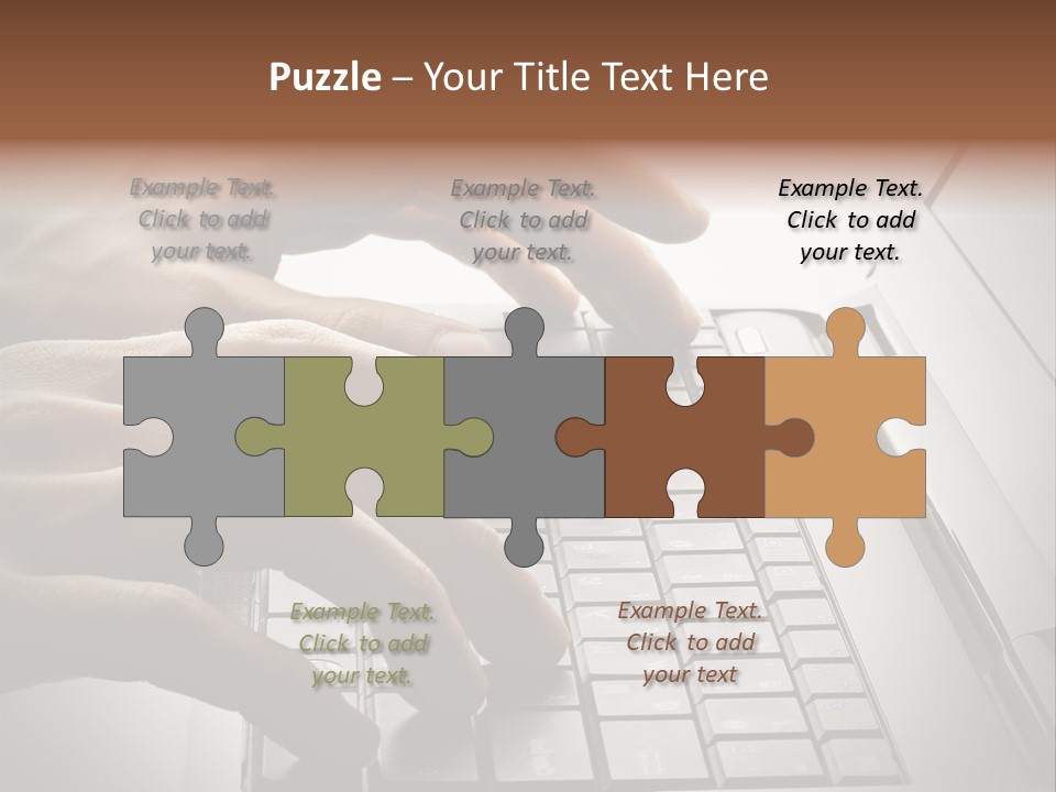 A Person Typing On A Laptop With Their Hands PowerPoint Template