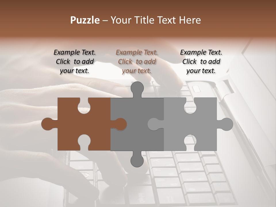 A Person Typing On A Laptop With Their Hands PowerPoint Template