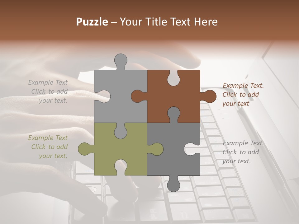 A Person Typing On A Laptop With Their Hands PowerPoint Template