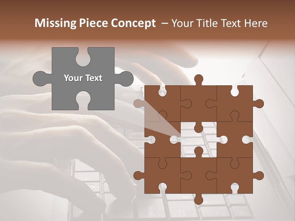 A Person Typing On A Laptop With Their Hands PowerPoint Template