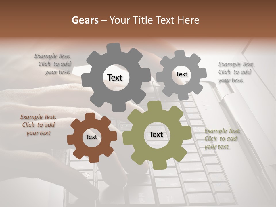 A Person Typing On A Laptop With Their Hands PowerPoint Template