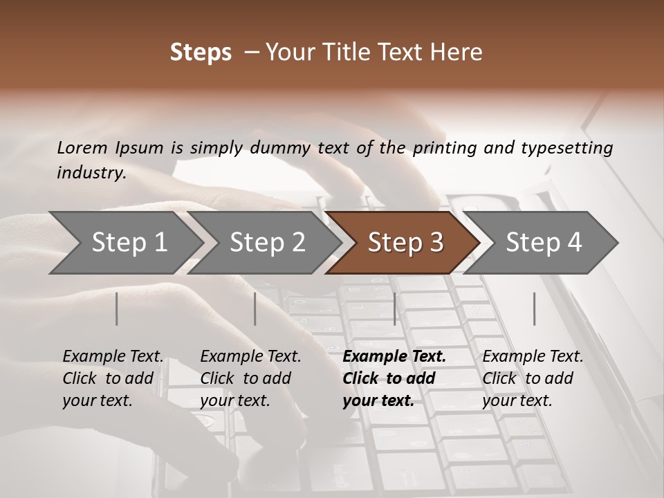 A Person Typing On A Laptop With Their Hands PowerPoint Template