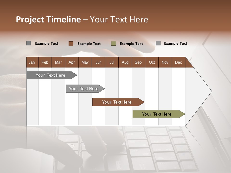 A Person Typing On A Laptop With Their Hands PowerPoint Template