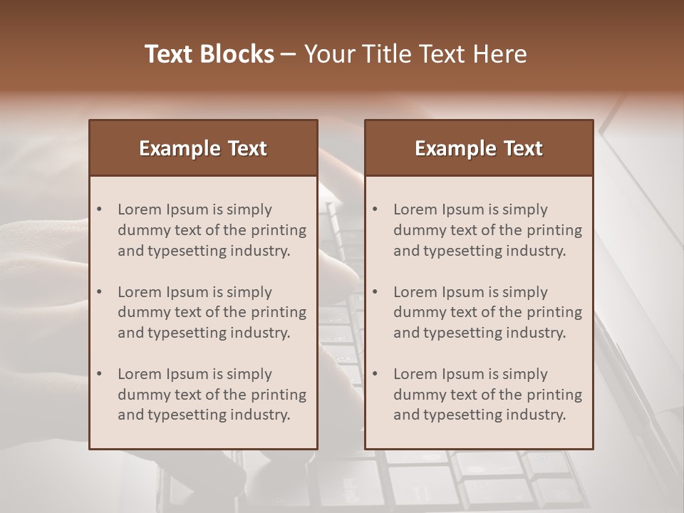 A Person Typing On A Laptop With Their Hands PowerPoint Template