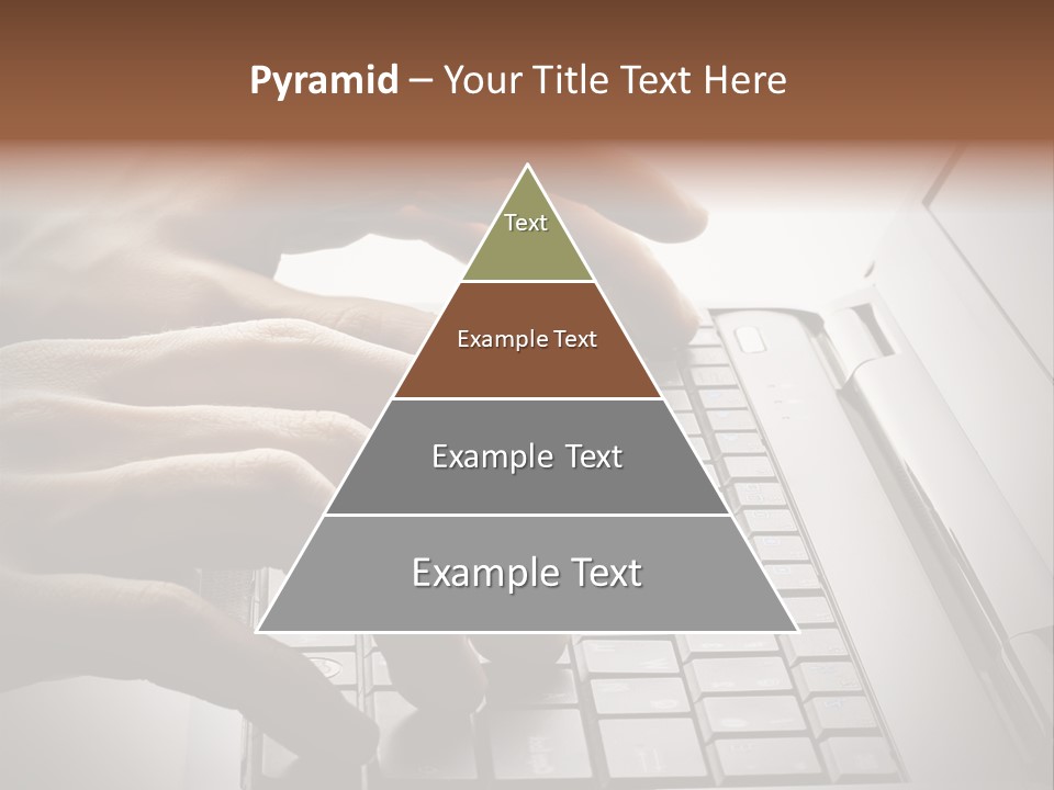 A Person Typing On A Laptop With Their Hands PowerPoint Template