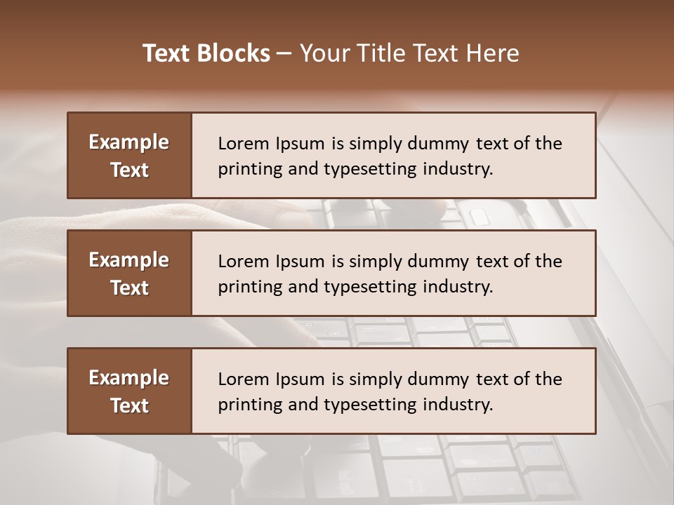 A Person Typing On A Laptop With Their Hands PowerPoint Template