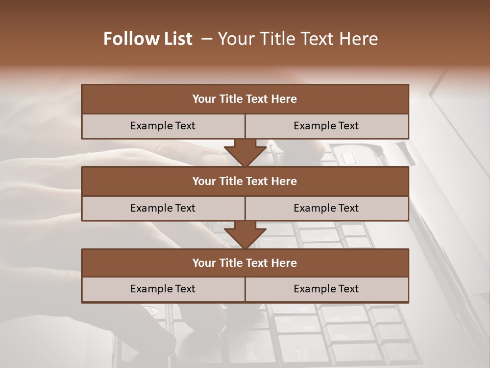A Person Typing On A Laptop With Their Hands PowerPoint Template