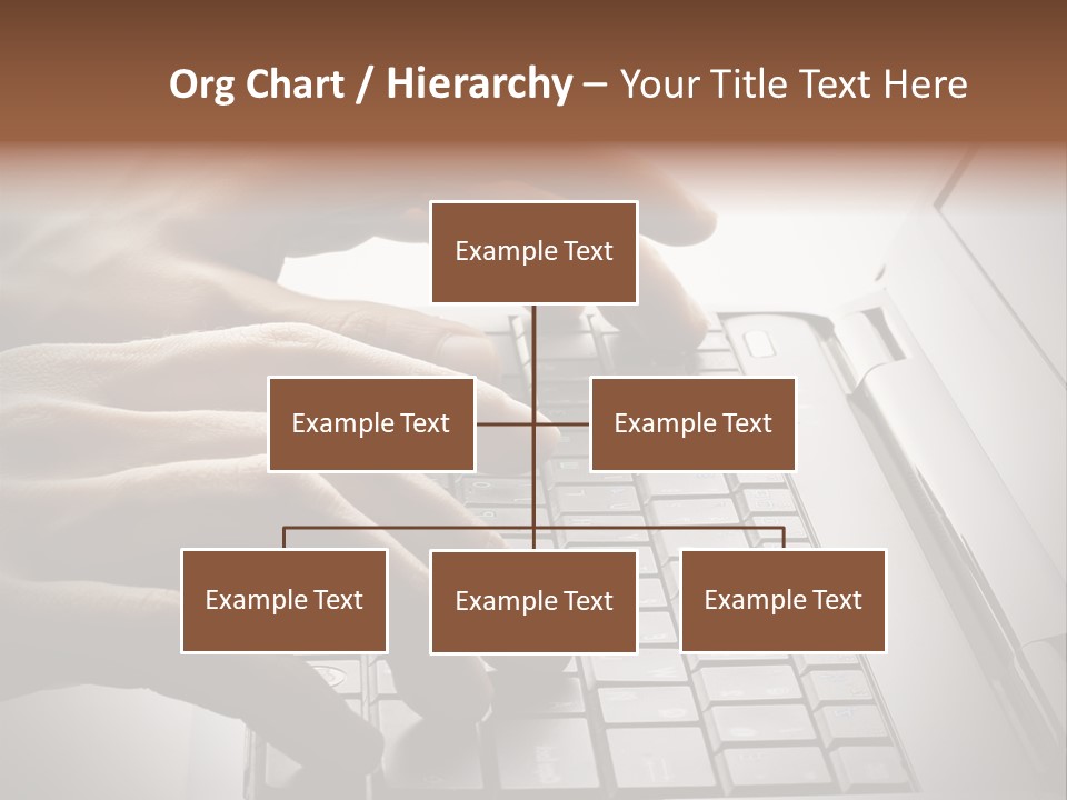 A Person Typing On A Laptop With Their Hands PowerPoint Template