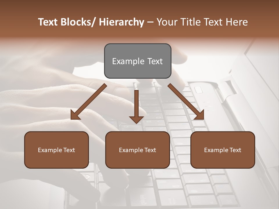 A Person Typing On A Laptop With Their Hands PowerPoint Template