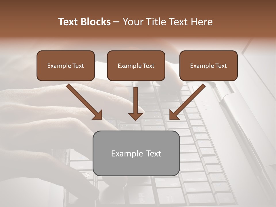 A Person Typing On A Laptop With Their Hands PowerPoint Template