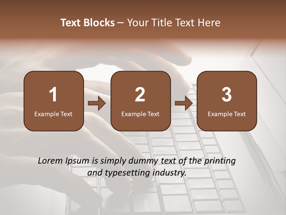 A Person Typing On A Laptop With Their Hands PowerPoint Template