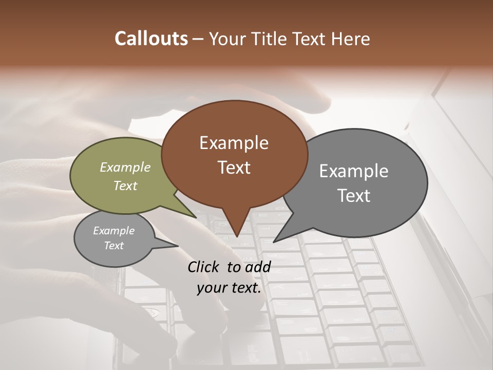 A Person Typing On A Laptop With Their Hands PowerPoint Template