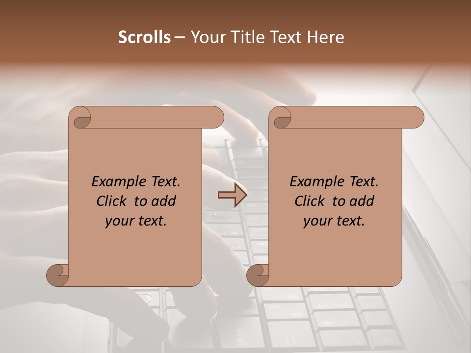 A Person Typing On A Laptop With Their Hands PowerPoint Template