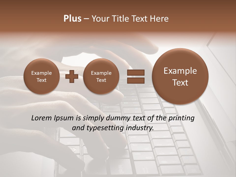 A Person Typing On A Laptop With Their Hands PowerPoint Template