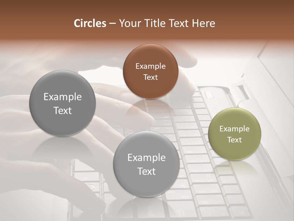 A Person Typing On A Laptop With Their Hands PowerPoint Template