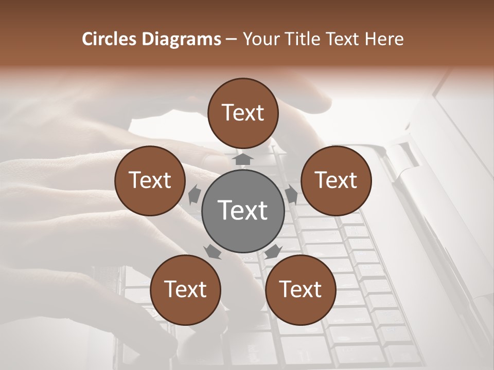 A Person Typing On A Laptop With Their Hands PowerPoint Template