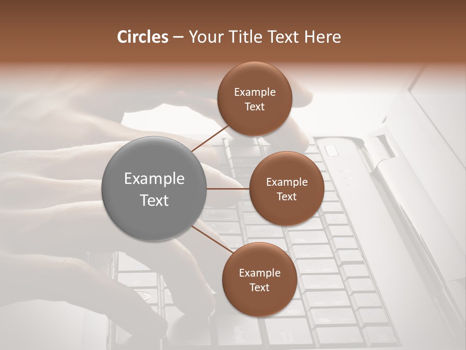 A Person Typing On A Laptop With Their Hands PowerPoint Template