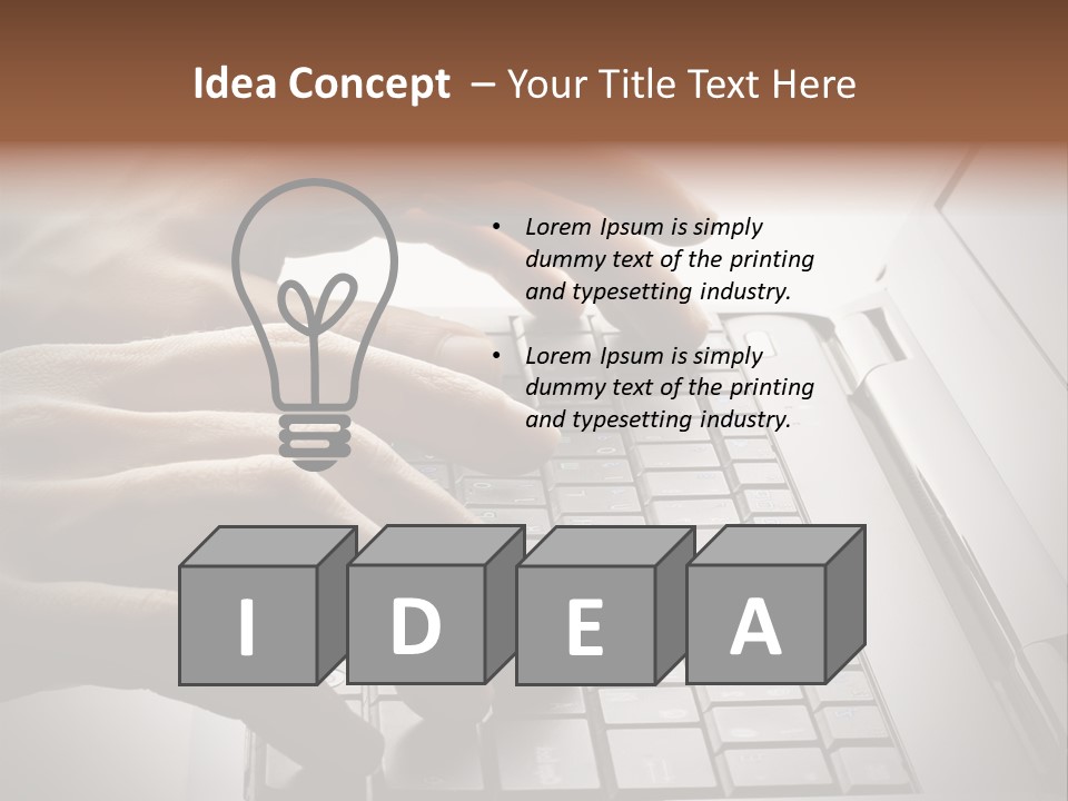 A Person Typing On A Laptop With Their Hands PowerPoint Template